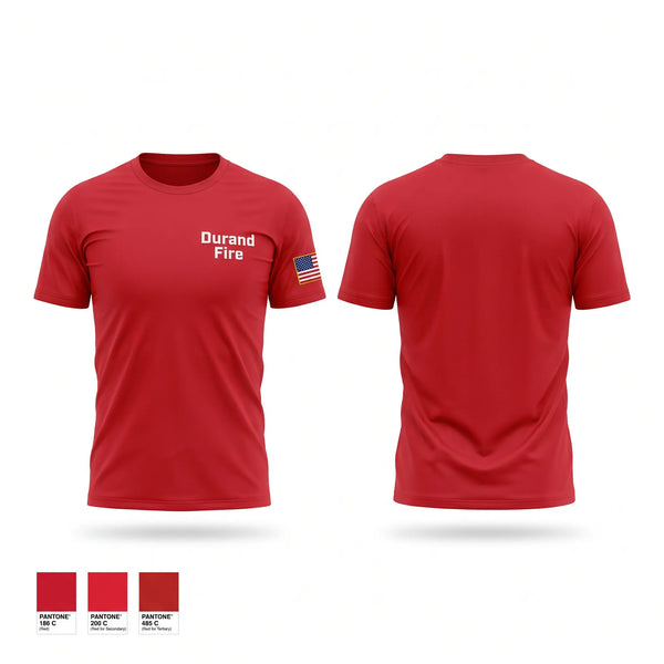 Short Sleeve Performance Shirt, Durand Fire, Fire Department, Teamtime, Team time, sublimation, custom sports apparel, team uniforms, spirit wear, spiritwear, sports uniforms, custom shirts, team store, custom team store, fundraiser sports, apparel fundraiser