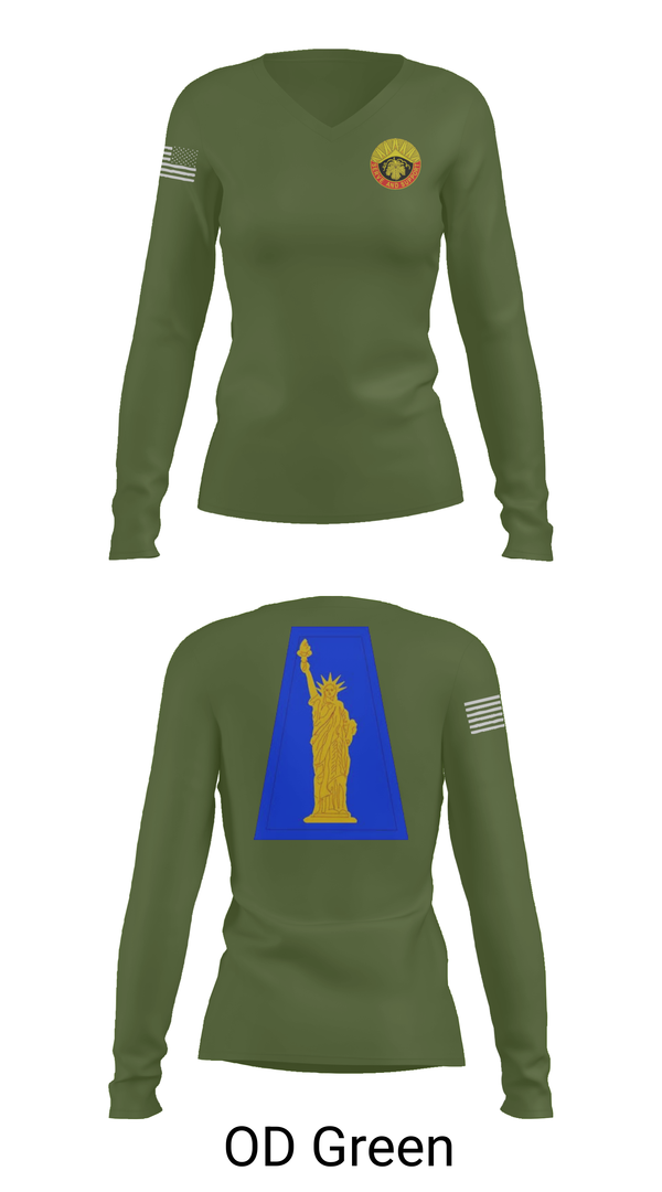 Womens Long Sleeve Vneck Shirt, 389th CSSB, , Teamtime, Team time, sublimation, custom sports apparel, team uniforms, spirit wear, spiritwear, sports uniforms, custom shirts, team store, custom team store, fundraiser sports, apparel fundraiser