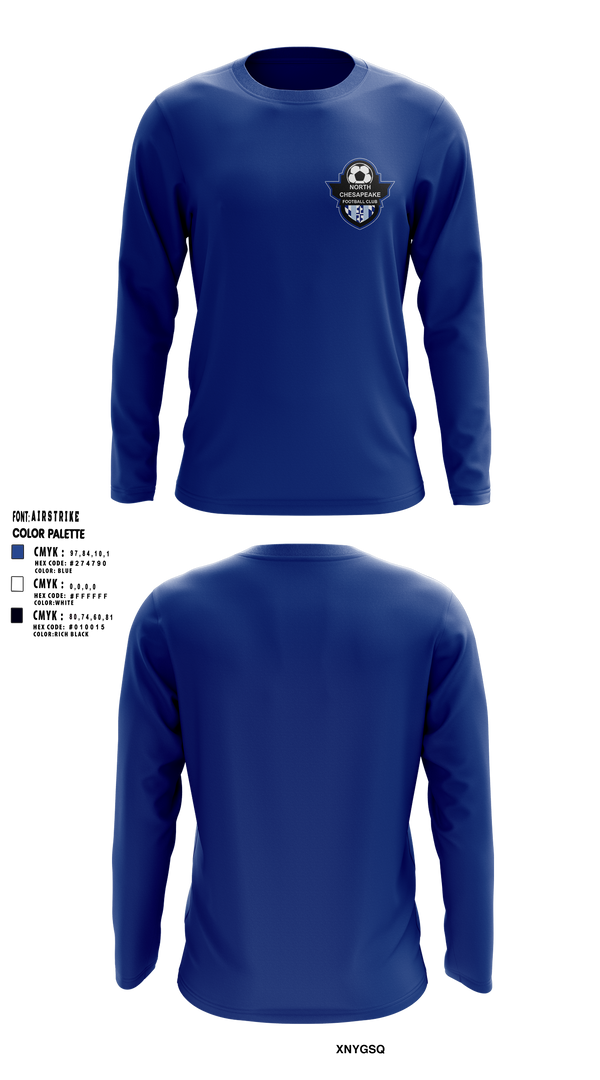 Long Sleeve Performance Shirt, North Chesapeake Football Club, Men's Soccer, Teamtime, Team time, sublimation, custom sports apparel, team uniforms, spirit wear, spiritwear, sports uniforms, custom shirts, team store, custom team store, fundraiser sports, apparel fundraiser