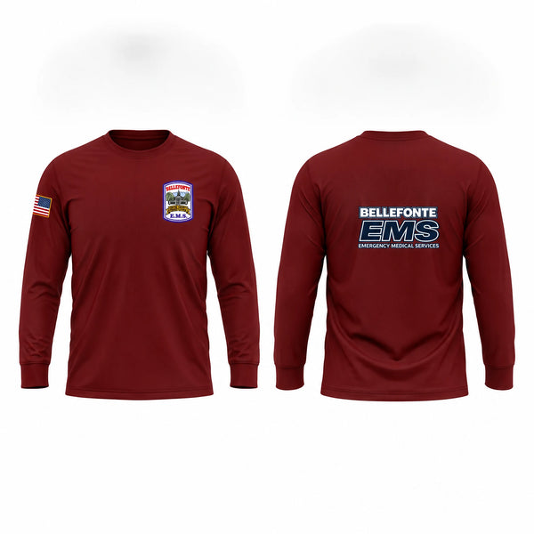 Long Sleeve Performance Shirt, Bellefonte EMS, EMS/EMT, Teamtime, Team time, sublimation, custom sports apparel, team uniforms, spirit wear, spiritwear, sports uniforms, custom shirts, team store, custom team store, fundraiser sports, apparel fundraiser