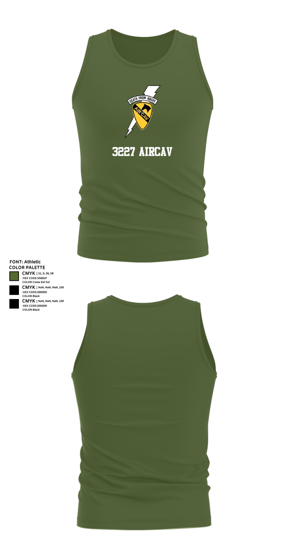 Tank Top, 3227 aircav, Army, Teamtime, Team time, sublimation, custom sports apparel, team uniforms, spirit wear, spiritwear, sports uniforms, custom shirts, team store, custom team store, fundraiser sports, apparel fundraiser