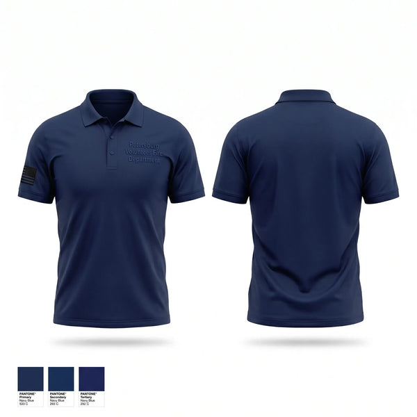 Short Sleeve Performance Polo, Petersburg Volunteer Fire Department, Fire Department, Teamtime, Team time, sublimation, custom sports apparel, team uniforms, spirit wear, spiritwear, sports uniforms, custom shirts, team store, custom team store, fundraiser sports, apparel fundraiser