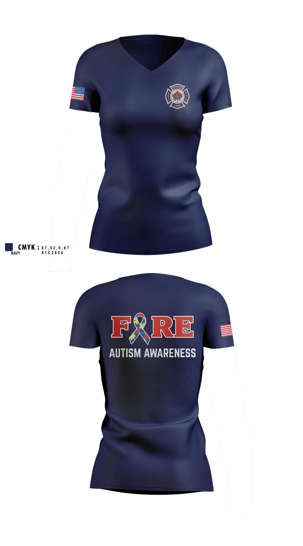 Womens Short Sleeve Vneck Shirt, Maplewood Fire department, Fire Department, Teamtime, Team time, sublimation, custom sports apparel, team uniforms, spirit wear, spiritwear, sports uniforms, custom shirts, team store, custom team store, fundraiser sports, apparel fundraiser