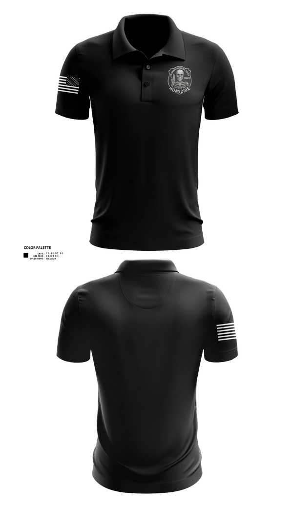 Short Sleeve Performance Polo, Homicide Team 3, Police, Teamtime, Team time, sublimation, custom sports apparel, team uniforms, spirit wear, spiritwear, sports uniforms, custom shirts, team store, custom team store, fundraiser sports, apparel fundraiser