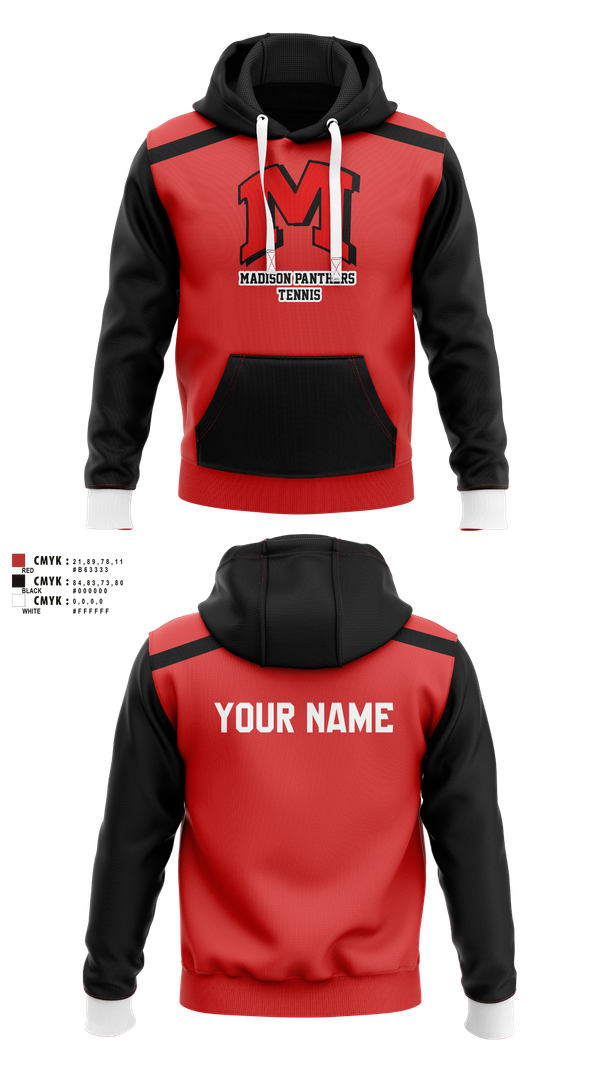 Hoodie, Madison Panthers Tennis, Tennis, Teamtime, Team time, sublimation, custom sports apparel, team uniforms, spirit wear, spiritwear, sports uniforms, custom shirts, team store, custom team store, fundraiser sports, apparel fundraiser