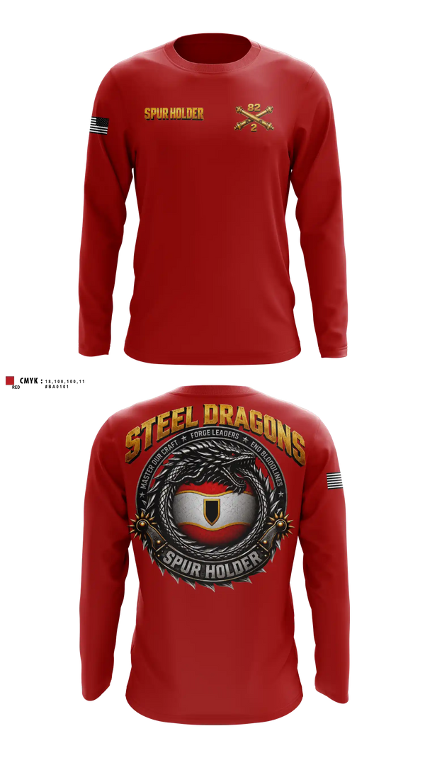 Long Sleeve Performance Shirt, 2-82 FAR, 1CD DIVARTY, SPUR, Army, Teamtime, Team time, sublimation, custom sports apparel, team uniforms, spirit wear, spiritwear, sports uniforms, custom shirts, team store, custom team store, fundraiser sports, apparel fundraiser