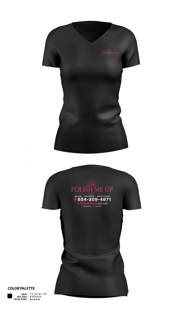 Womens Short Sleeve Vneck Shirt, Polish Me Up LLC, Fire Department, Teamtime, Team time, sublimation, custom sports apparel, team uniforms, spirit wear, spiritwear, sports uniforms, custom shirts, team store, custom team store, fundraiser sports, apparel fundraiser