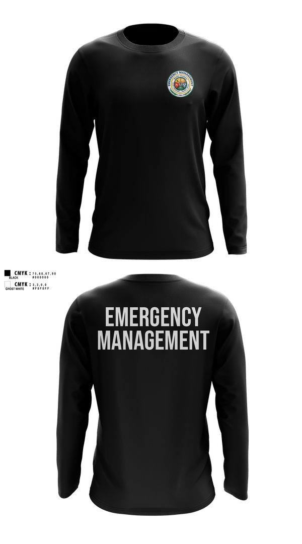 Long Sleeve Performance Shirt, CCRI Emergency Management / Emergency Operations Center, Fire Department, Teamtime, Team time, sublimation, custom sports apparel, team uniforms, spirit wear, spiritwear, sports uniforms, custom shirts, team store, custom team store, fundraiser sports, apparel fundraiser