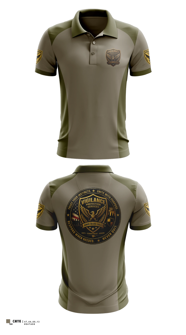 Short Sleeve Performance Polo, Vigilance Protection Services, , Teamtime, Team time, sublimation, custom sports apparel, team uniforms, spirit wear, spiritwear, sports uniforms, custom shirts, team store, custom team store, fundraiser sports, apparel fundraiser