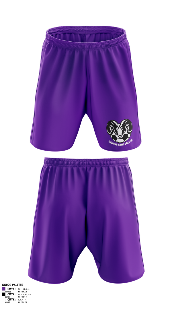 Mens Soccer Shorts, Deering Rams Soccer, Men's Soccer, Teamtime, Team time, sublimation, custom sports apparel, team uniforms, spirit wear, spiritwear, sports uniforms, custom shirts, team store, custom team store, fundraiser sports, apparel fundraiser
