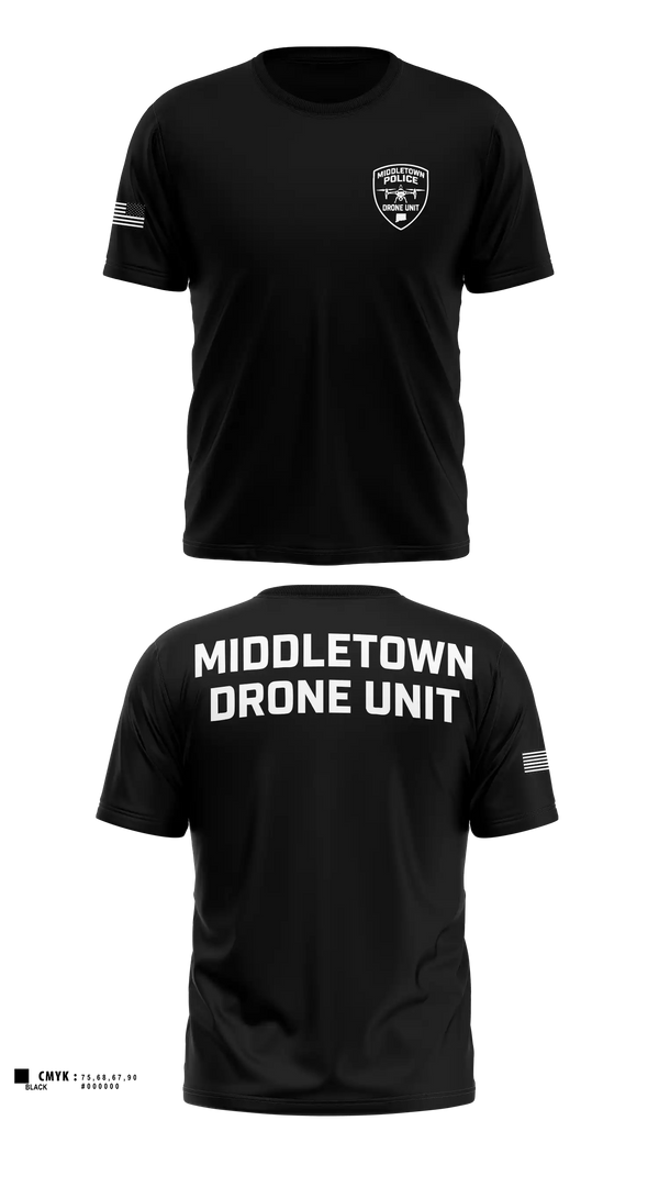 Old School Cotton Shirt, Middletown Police Department Drone Unit, Police, Teamtime, Team time, sublimation, custom sports apparel, team uniforms, spirit wear, spiritwear, sports uniforms, custom shirts, team store, custom team store, fundraiser sports, apparel fundraiser