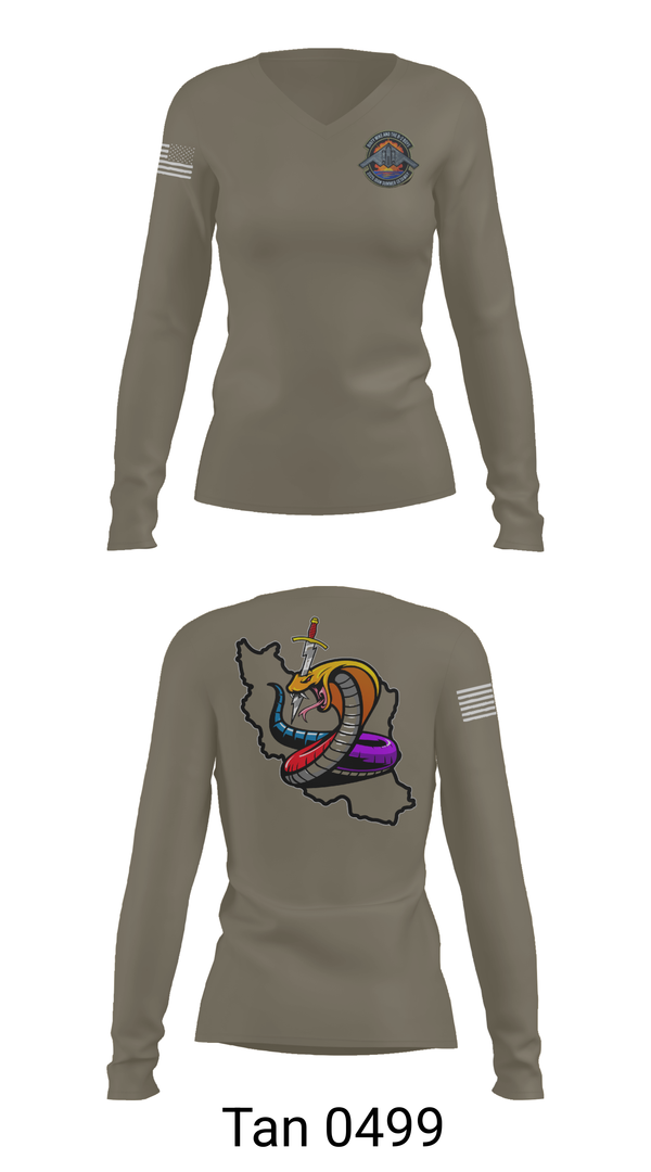 Womens Long Sleeve Vneck Shirt, Iran DCIT, Army, Teamtime, Team time, sublimation, custom sports apparel, team uniforms, spirit wear, spiritwear, sports uniforms, custom shirts, team store, custom team store, fundraiser sports, apparel fundraiser