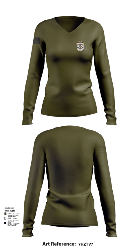 Womens Long Sleeve Vneck Shirt, ERT, Police, Teamtime, Team time, sublimation, custom sports apparel, team uniforms, spirit wear, spiritwear, sports uniforms, custom shirts, team store, custom team store, fundraiser sports, apparel fundraiser