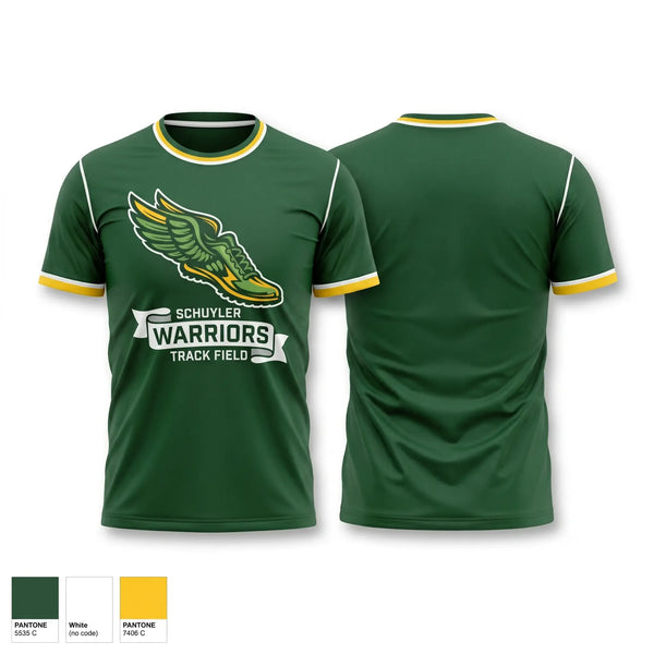 Short Sleeve Performance Shirt, Schuyler High School, Track & Field, Teamtime, Team time, sublimation, custom sports apparel, team uniforms, spirit wear, spiritwear, sports uniforms, custom shirts, team store, custom team store, fundraiser sports, apparel fundraiser