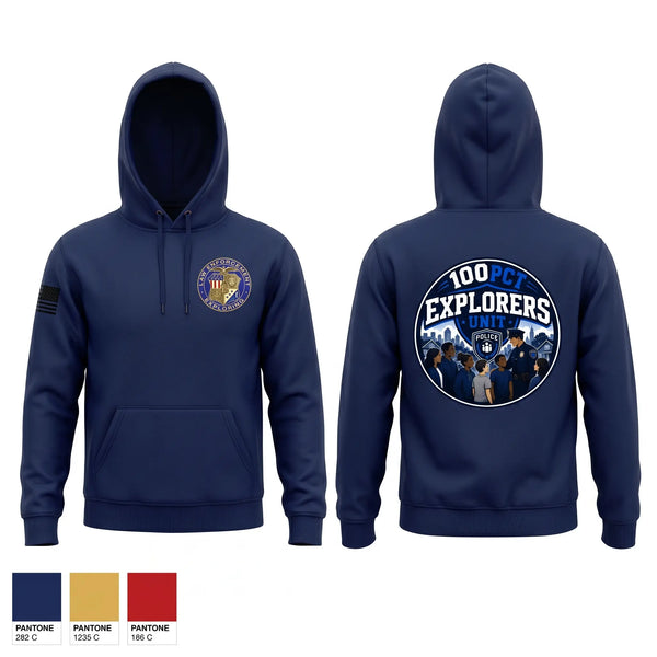 Hoodie, NYPD explorer unit, Police, Teamtime, Team time, sublimation, custom sports apparel, team uniforms, spirit wear, spiritwear, sports uniforms, custom shirts, team store, custom team store, fundraiser sports, apparel fundraiser