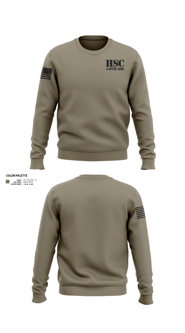Crew Neck Sweatshirt, HSC 449th ASB, National Guard, Teamtime, Team time, sublimation, custom sports apparel, team uniforms, spirit wear, spiritwear, sports uniforms, custom shirts, team store, custom team store, fundraiser sports, apparel fundraiser