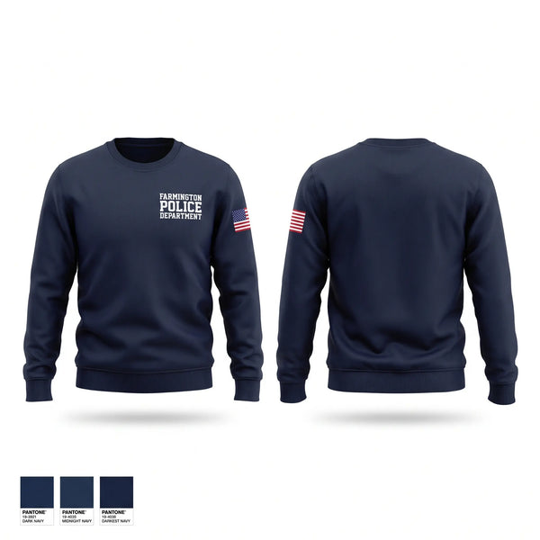 Crew Neck Sweatshirt, Farmington Police Department, Police, Teamtime, Team time, sublimation, custom sports apparel, team uniforms, spirit wear, spiritwear, sports uniforms, custom shirts, team store, custom team store, fundraiser sports, apparel fundraiser