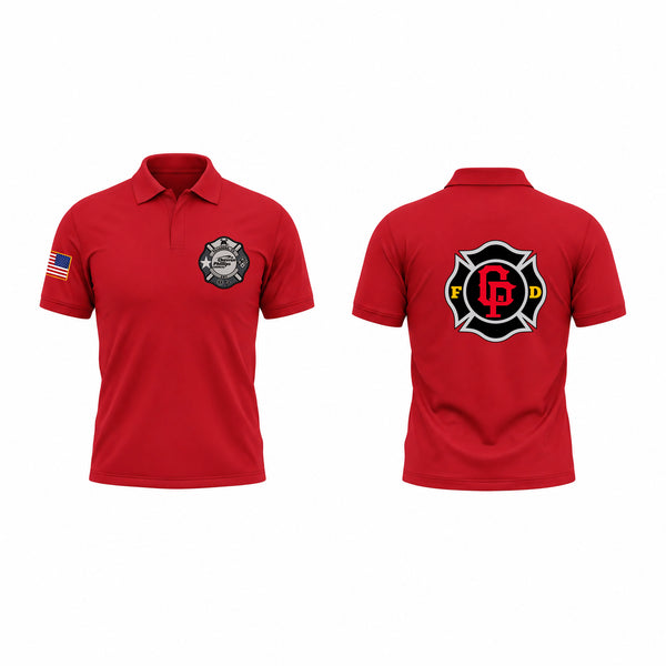 Short Sleeve Performance Polo, CPC PASADENA, Fire Department, Teamtime, Team time, sublimation, custom sports apparel, team uniforms, spirit wear, spiritwear, sports uniforms, custom shirts, team store, custom team store, fundraiser sports, apparel fundraiser