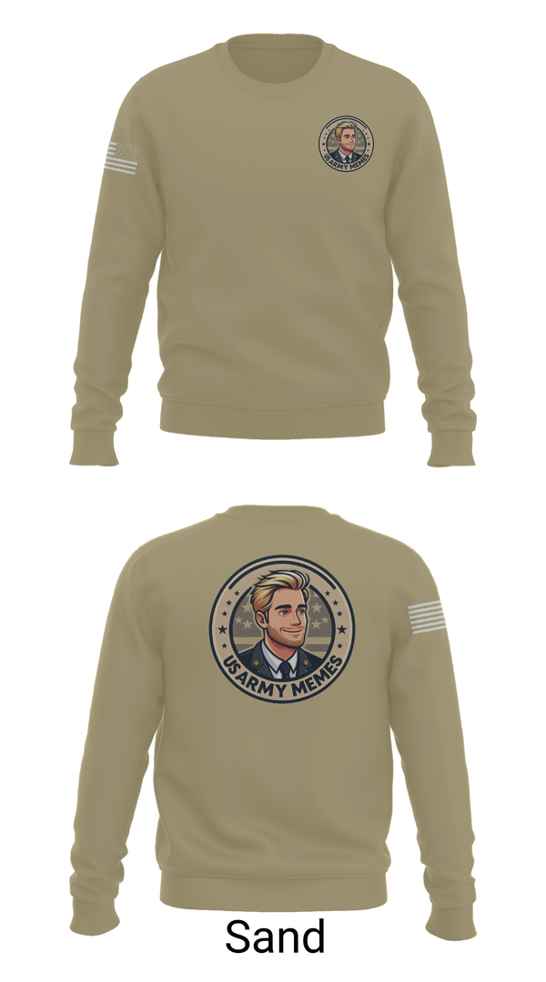 Crew Neck Sweatshirt, U.S Army memes, , Teamtime, Team time, sublimation, custom sports apparel, team uniforms, spirit wear, spiritwear, sports uniforms, custom shirts, team store, custom team store, fundraiser sports, apparel fundraiser
