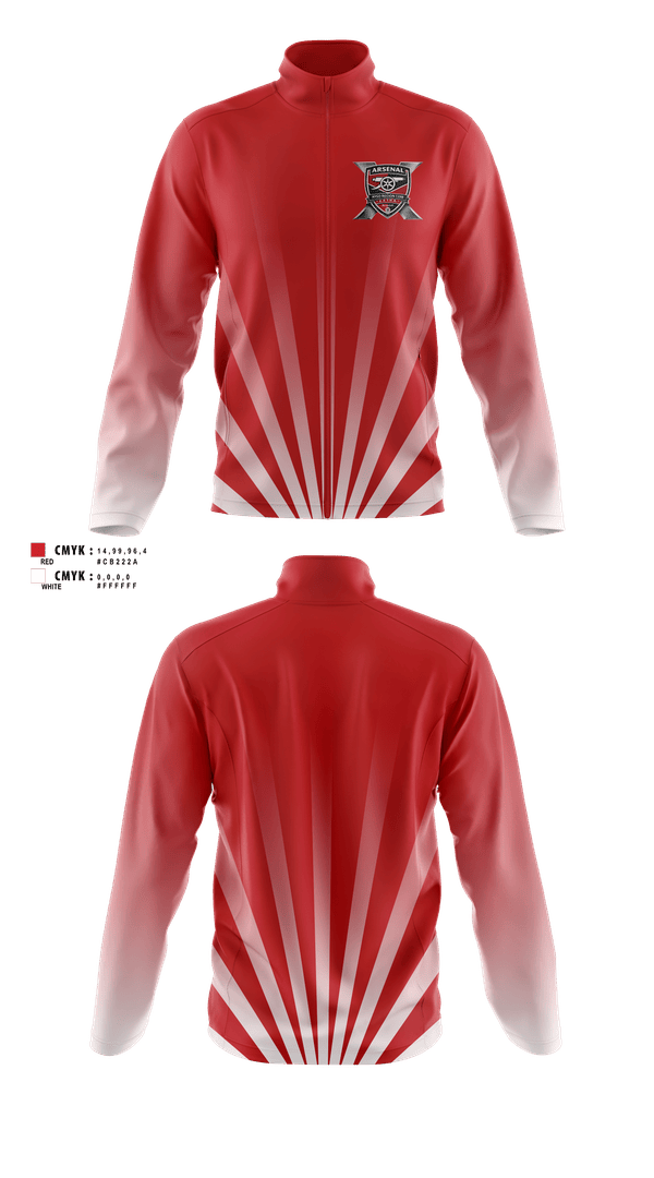 Fleece Jacket, Region 1398 Arsenal, Men's Soccer, Teamtime, Team time, sublimation, custom sports apparel, team uniforms, spirit wear, spiritwear, sports uniforms, custom shirts, team store, custom team store, fundraiser sports, apparel fundraiser