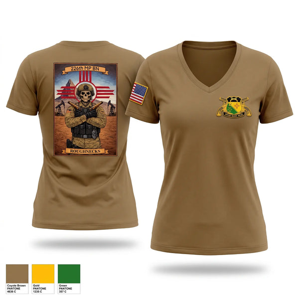 Womens Short Sleeve Vneck Shirt, HHD 226TH MP BN, Army, Teamtime, Team time, sublimation, custom sports apparel, team uniforms, spirit wear, spiritwear, sports uniforms, custom shirts, team store, custom team store, fundraiser sports, apparel fundraiser