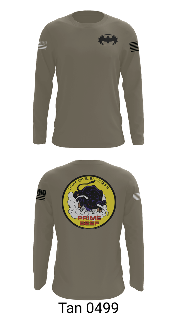 Long Sleeve Performance Shirt, 185th CES, Navy, Teamtime, Team time, sublimation, custom sports apparel, team uniforms, spirit wear, spiritwear, sports uniforms, custom shirts, team store, custom team store, fundraiser sports, apparel fundraiser