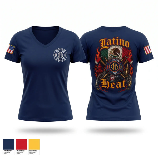 Womens Short Sleeve Vneck Shirt, Engine 73, Fire Department, Teamtime, Team time, sublimation, custom sports apparel, team uniforms, spirit wear, spiritwear, sports uniforms, custom shirts, team store, custom team store, fundraiser sports, apparel fundraiser