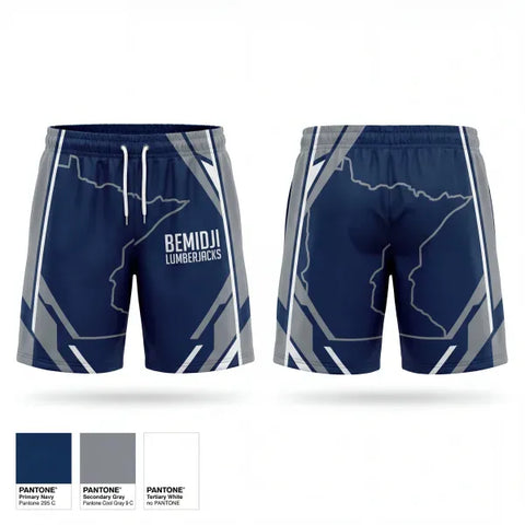 Athletic Shorts With Pockets, Bemidji Lumberjacks, Men's Basketball, Teamtime, Team time, sublimation, custom sports apparel, team uniforms, spirit wear, spiritwear, sports uniforms, custom shirts, team store, custom team store, fundraiser sports, apparel fundraiser