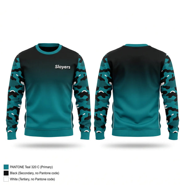 Crew Neck Sweatshirt, Slayers, Softball, Teamtime, Team time, sublimation, custom sports apparel, team uniforms, spirit wear, spiritwear, sports uniforms, custom shirts, team store, custom team store, fundraiser sports, apparel fundraiser