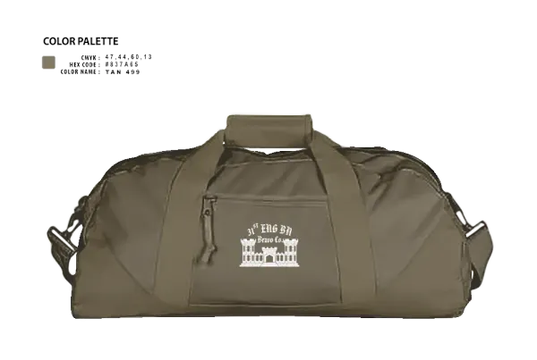 Duffle Bag, Bravo Company “Bulldogs” 31st Engineer Battalion, , Teamtime, Team time, sublimation, custom sports apparel, team uniforms, spirit wear, spiritwear, sports uniforms, custom shirts, team store, custom team store, fundraiser sports, apparel fundraiser