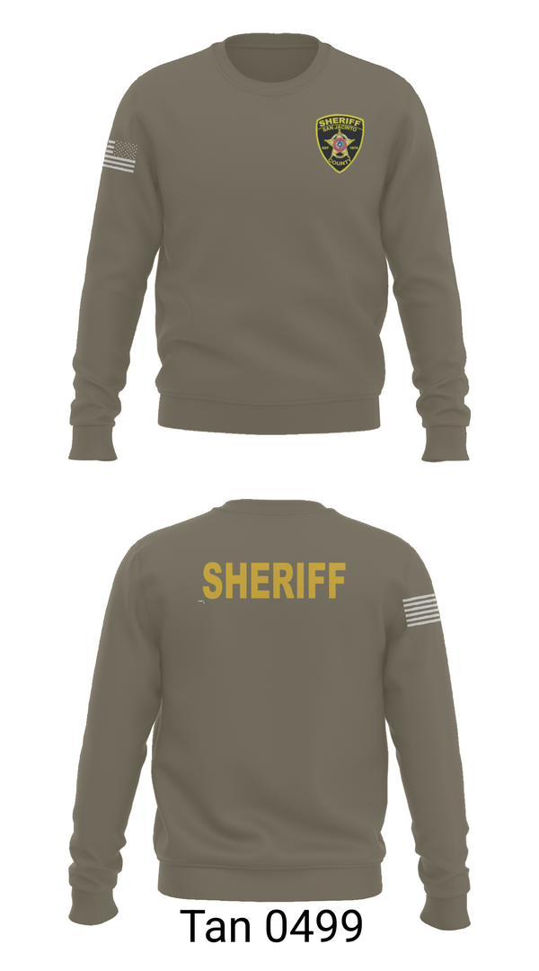 Crew Neck Sweatshirt, San Jacinto County Sheriff's Office, Police, Teamtime, Team time, sublimation, custom sports apparel, team uniforms, spirit wear, spiritwear, sports uniforms, custom shirts, team store, custom team store, fundraiser sports, apparel fundraiser