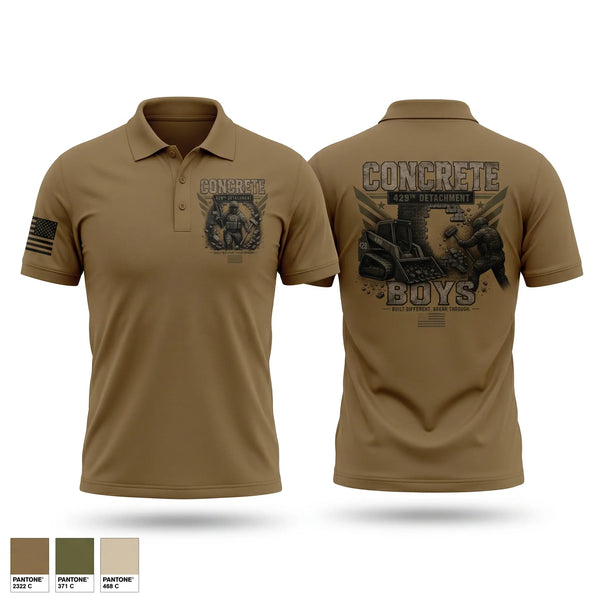 Short Sleeve Performance Polo, 429 Concrete Detachment, National Guard, Teamtime, Team time, sublimation, custom sports apparel, team uniforms, spirit wear, spiritwear, sports uniforms, custom shirts, team store, custom team store, fundraiser sports, apparel fundraiser
