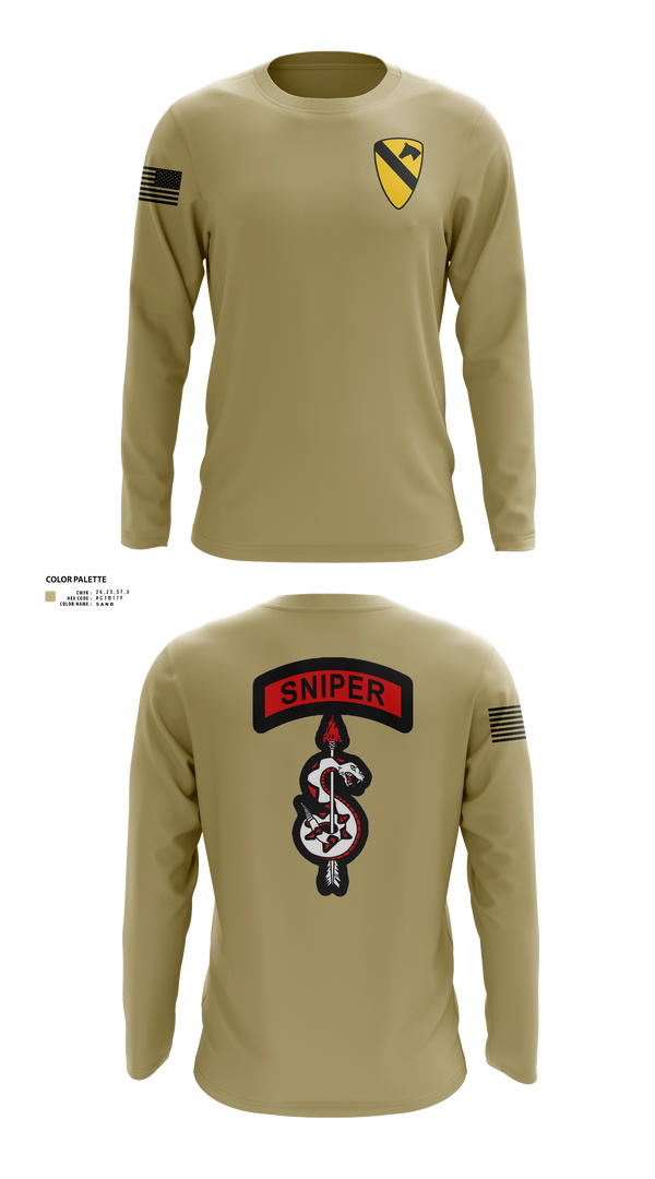 Long Sleeve Performance Shirt, 1st Cav, Army, Teamtime, Team time, sublimation, custom sports apparel, team uniforms, spirit wear, spiritwear, sports uniforms, custom shirts, team store, custom team store, fundraiser sports, apparel fundraiser