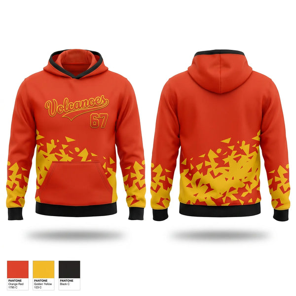 Hoodie, Volcanoes, Baseball, Teamtime, Team time, sublimation, custom sports apparel, team uniforms, spirit wear, spiritwear, sports uniforms, custom shirts, team store, custom team store, fundraiser sports, apparel fundraiser