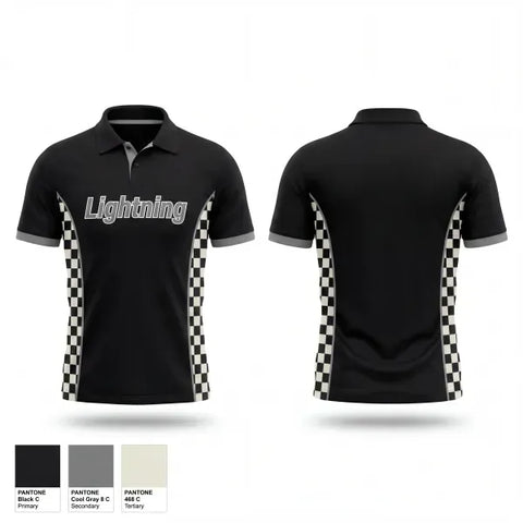 Short Sleeve Performance Polo, Lightning, Men's Basketball, Teamtime, Team time, sublimation, custom sports apparel, team uniforms, spirit wear, spiritwear, sports uniforms, custom shirts, team store, custom team store, fundraiser sports, apparel fundraiser