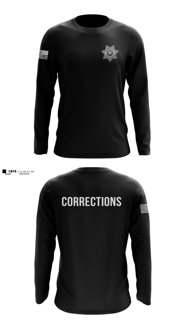 Long Sleeve Performance Shirt, Orleans County Corrections, Police, Teamtime, Team time, sublimation, custom sports apparel, team uniforms, spirit wear, spiritwear, sports uniforms, custom shirts, team store, custom team store, fundraiser sports, apparel fundraiser