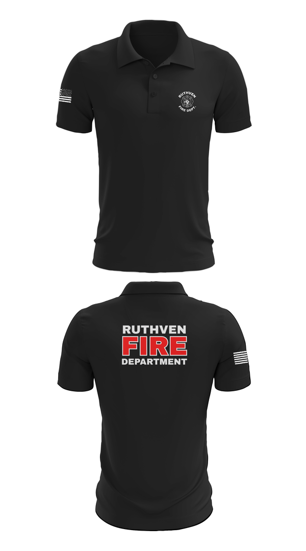 Short Sleeve Performance Polo, Ruthven Fire Department, Fire Department, Teamtime, Team time, sublimation, custom sports apparel, team uniforms, spirit wear, spiritwear, sports uniforms, custom shirts, team store, custom team store, fundraiser sports, apparel fundraiser