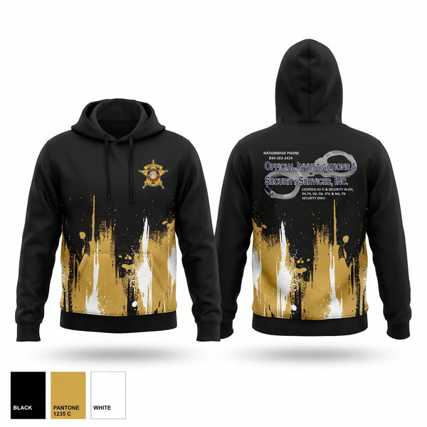 Hoodie, Official Investigations & Security Services, Inc, , Teamtime, Team time, sublimation, custom sports apparel, team uniforms, spirit wear, spiritwear, sports uniforms, custom shirts, team store, custom team store, fundraiser sports, apparel fundraiser