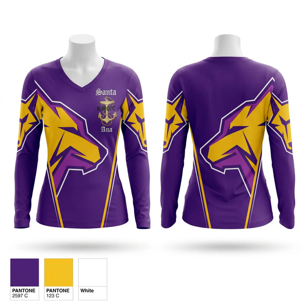 Womens Long Sleeve Vneck Shirt, Winona Wildcats, Baseball, Teamtime, Team time, sublimation, custom sports apparel, team uniforms, spirit wear, spiritwear, sports uniforms, custom shirts, team store, custom team store, fundraiser sports, apparel fundraiser
