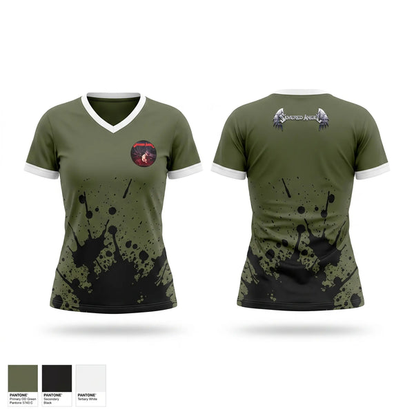Womens Short Sleeve Vneck Shirt, Severed Angel, Rugby, Teamtime, Team time, sublimation, custom sports apparel, team uniforms, spirit wear, spiritwear, sports uniforms, custom shirts, team store, custom team store, fundraiser sports, apparel fundraiser