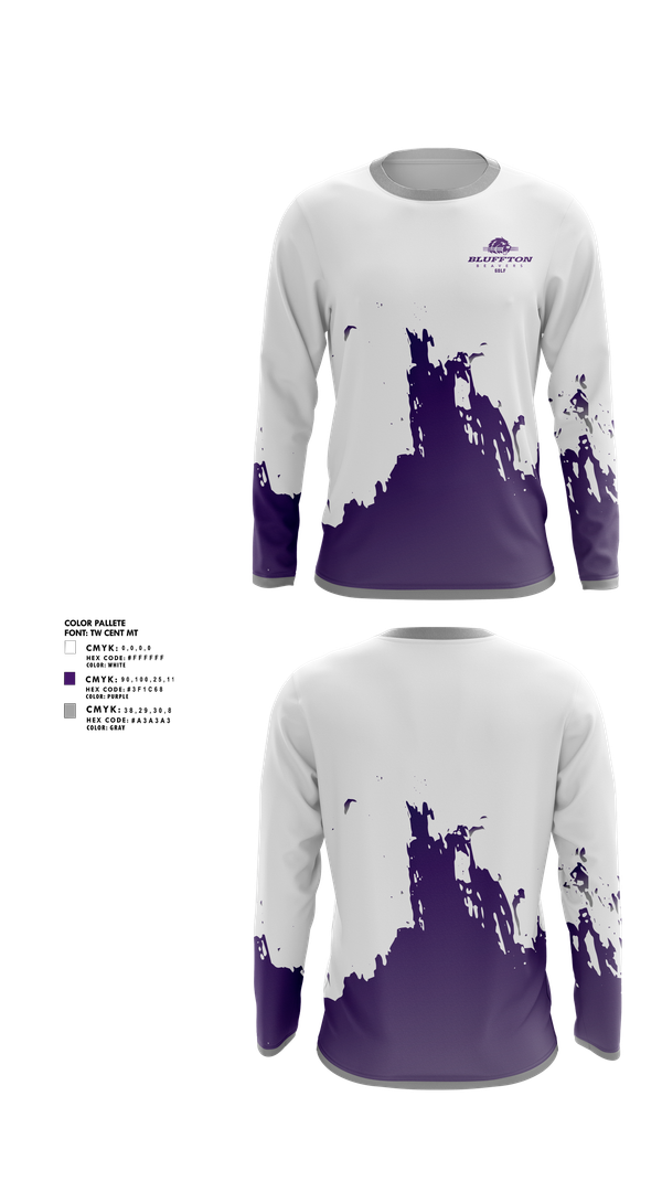 Long Sleeve Performance Shirt, Bluffton University, Golf, Teamtime, Team time, sublimation, custom sports apparel, team uniforms, spirit wear, spiritwear, sports uniforms, custom shirts, team store, custom team store, fundraiser sports, apparel fundraiser