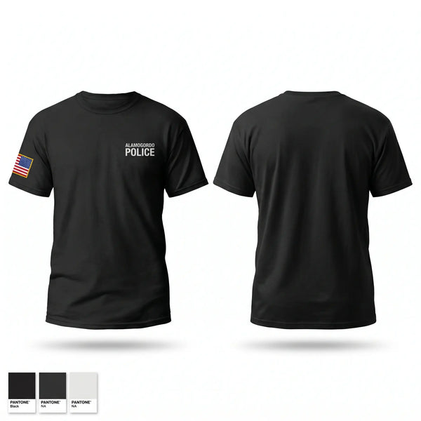 Old School Cotton Feel Shirt, Alamogordo Police, Police, Teamtime, Team time, sublimation, custom sports apparel, team uniforms, spirit wear, spiritwear, sports uniforms, custom shirts, team store, custom team store, fundraiser sports, apparel fundraiser