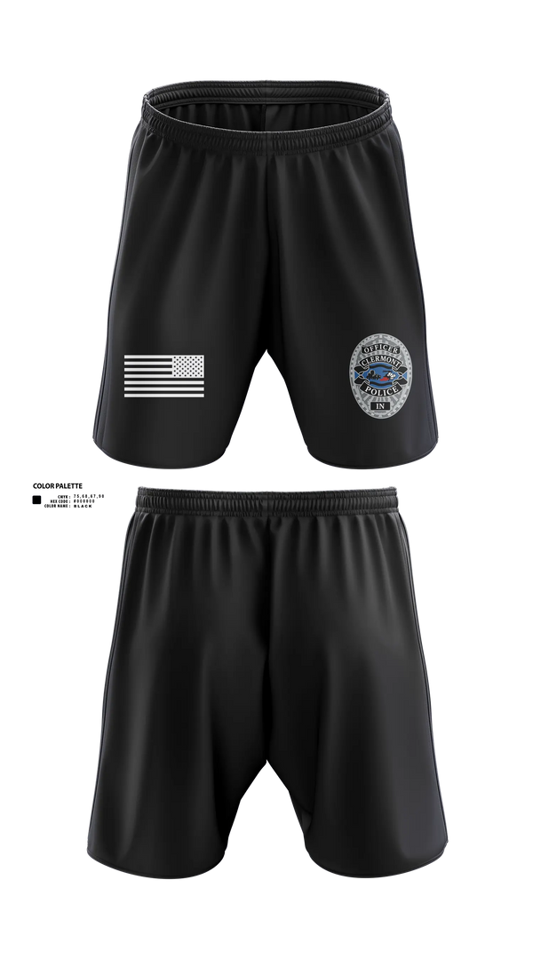 Athletic Shorts With Pockets, Clermont PD, Police, Teamtime, Team time, sublimation, custom sports apparel, team uniforms, spirit wear, spiritwear, sports uniforms, custom shirts, team store, custom team store, fundraiser sports, apparel fundraiser