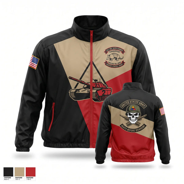 Windbreaker, 35th armored regiment, Army, Teamtime, Team time, sublimation, custom sports apparel, team uniforms, spirit wear, spiritwear, sports uniforms, custom shirts, team store, custom team store, fundraiser sports, apparel fundraiser