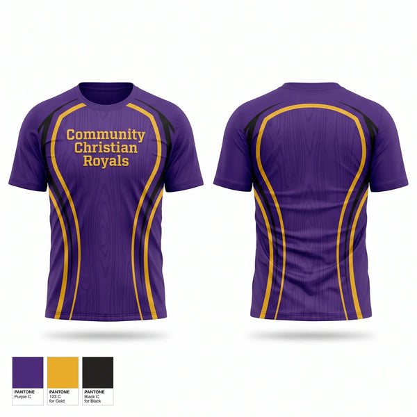 Short Sleeve Performance Shirt, Community Christian Royals, Baseball, Teamtime, Team time, sublimation, custom sports apparel, team uniforms, spirit wear, spiritwear, sports uniforms, custom shirts, team store, custom team store, fundraiser sports, apparel fundraiser