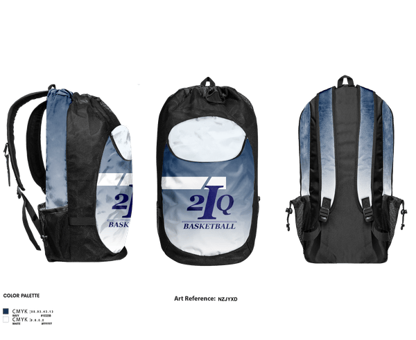Gear Bag, 2IQ Basketball, Men's Basketball, Teamtime, Team time, sublimation, custom sports apparel, team uniforms, spirit wear, spiritwear, sports uniforms, custom shirts, team store, custom team store, fundraiser sports, apparel fundraiser