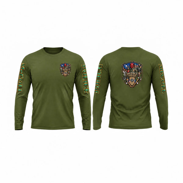Long Sleeve Performance Shirt, McColl Police Department, Police, Teamtime, Team time, sublimation, custom sports apparel, team uniforms, spirit wear, spiritwear, sports uniforms, custom shirts, team store, custom team store, fundraiser sports, apparel fundraiser