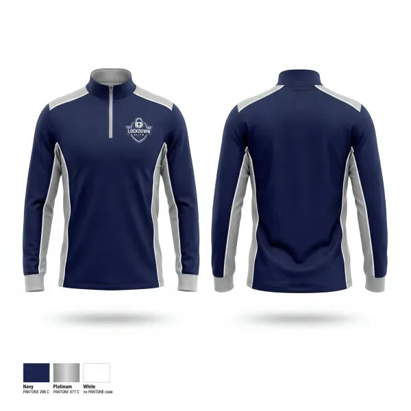 Quarter Zip Jacket, Lockdown Elite Basketball Academy, Men's Basketball, Teamtime, Team time, sublimation, custom sports apparel, team uniforms, spirit wear, spiritwear, sports uniforms, custom shirts, team store, custom team store, fundraiser sports, apparel fundraiser