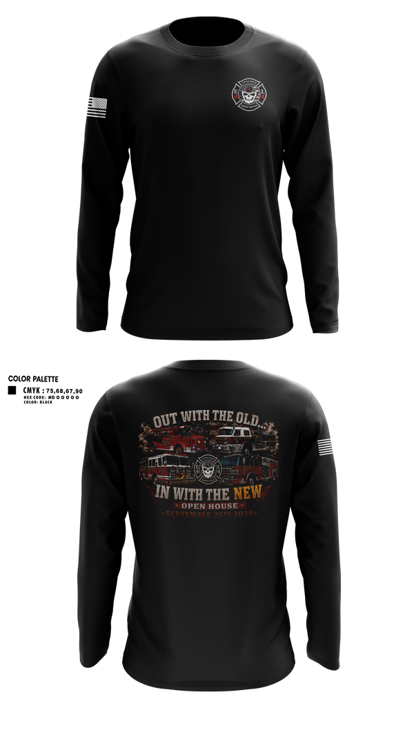 Long Sleeve Performance Shirt, Great Notch Fire Company #4, Fire Department, Teamtime, Team time, sublimation, custom sports apparel, team uniforms, spirit wear, spiritwear, sports uniforms, custom shirts, team store, custom team store, fundraiser sports, apparel fundraiser