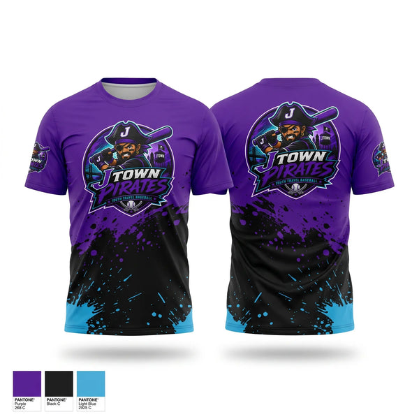 Short Sleeve Performance Shirt, J-Town Pirates, Baseball, Teamtime, Team time, sublimation, custom sports apparel, team uniforms, spirit wear, spiritwear, sports uniforms, custom shirts, team store, custom team store, fundraiser sports, apparel fundraiser